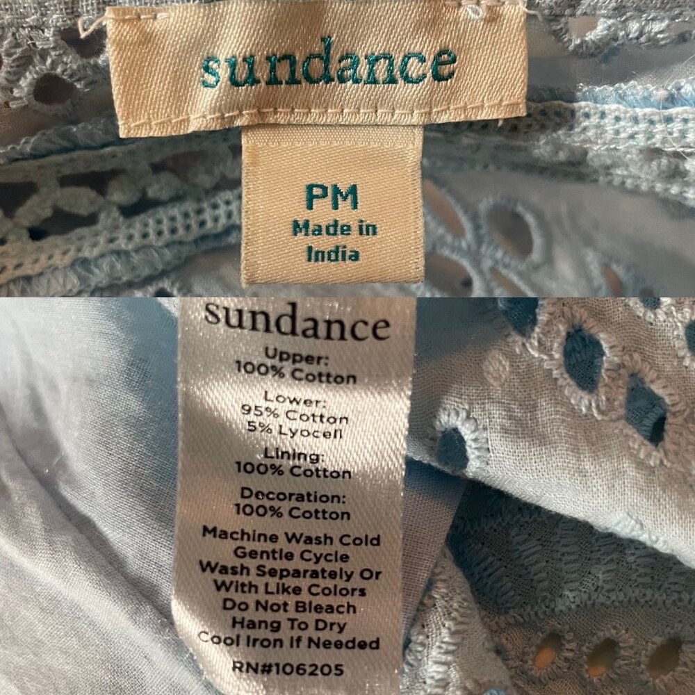 Sundance Pale Blue Eyelet Midi Dress - Picture 4 of 7
